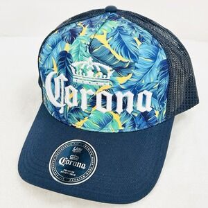 Corona Drink Tropical A-Frame Hat Cap‎ Adjustable Snapback Blue Outdoors Beach